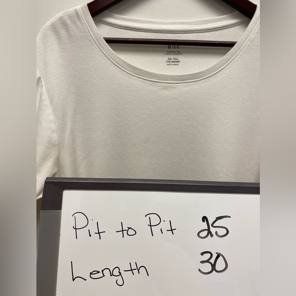 4 for $25 🍒 GAP Modern Long Tee / Top in White Size XXL - Picture 4 of 4